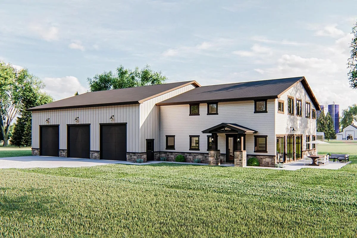 barndominium with oversized garage