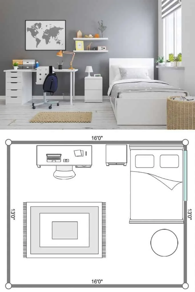 bedroom furniture layout