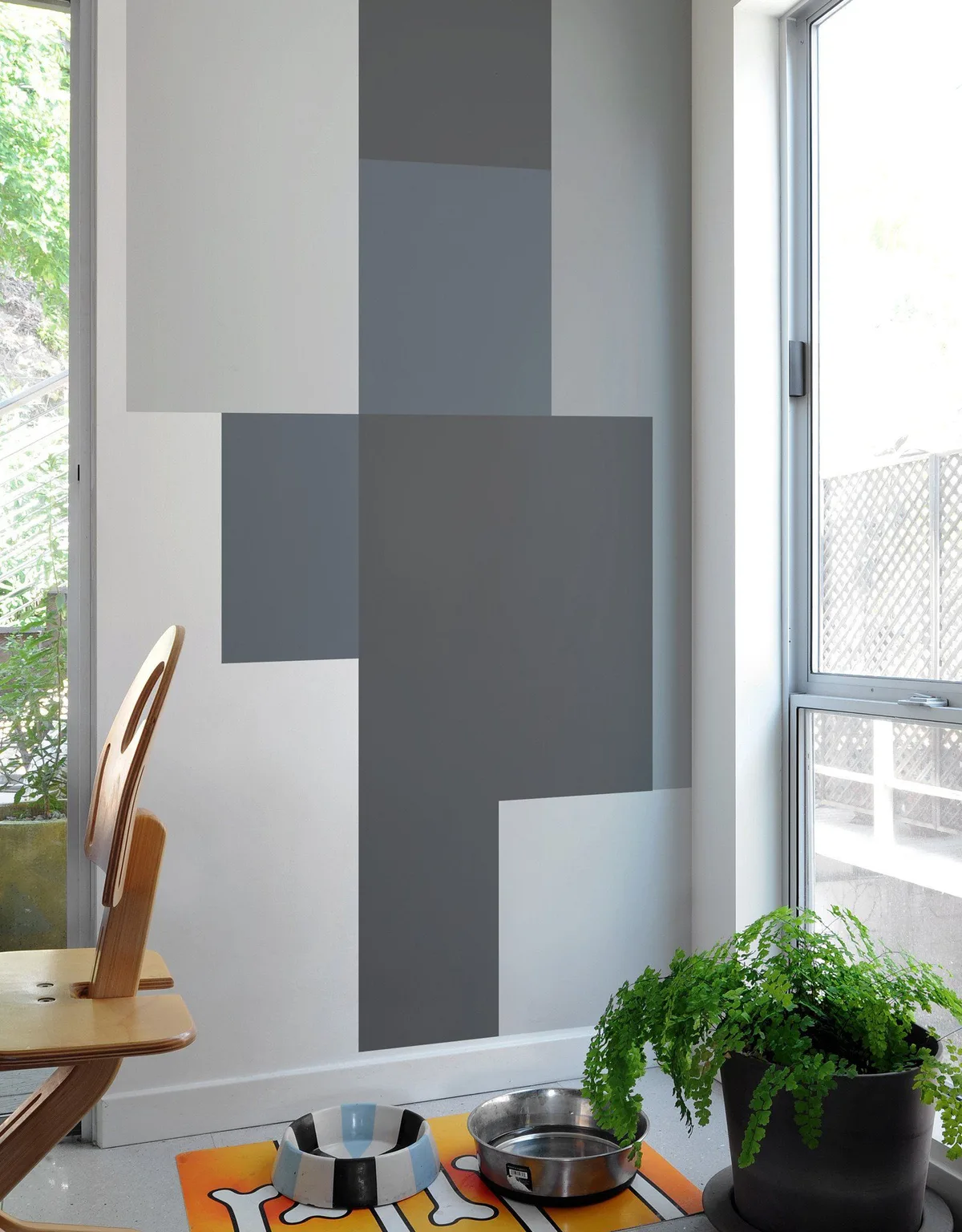color block wall painting