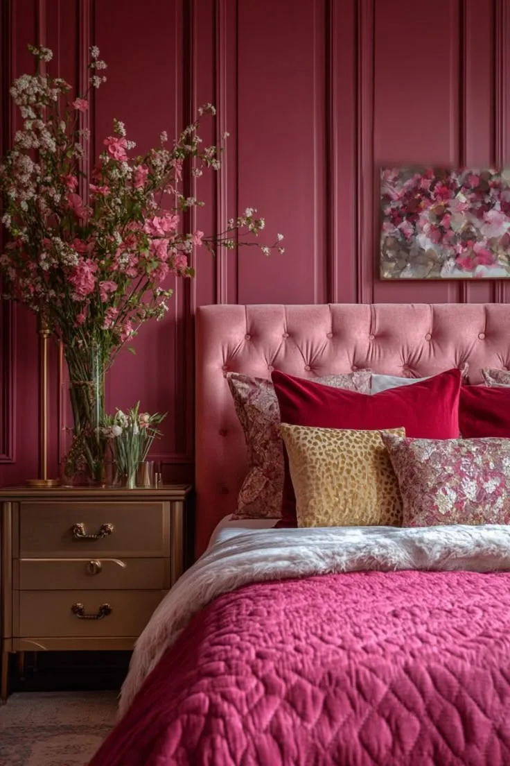 dark pink bedroom ideas