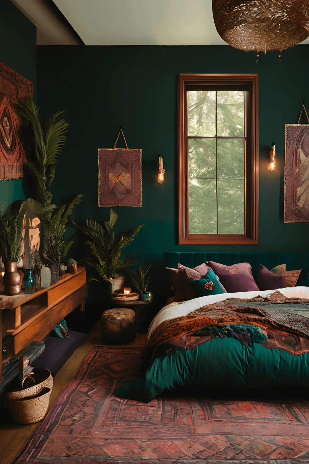earthy moody bedroom decor