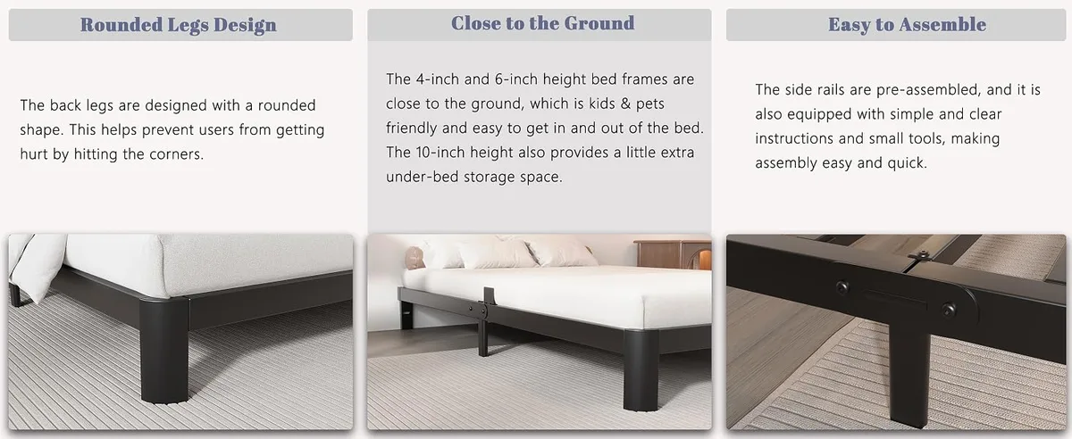 Low-profile platform bed vs. upholstered bed