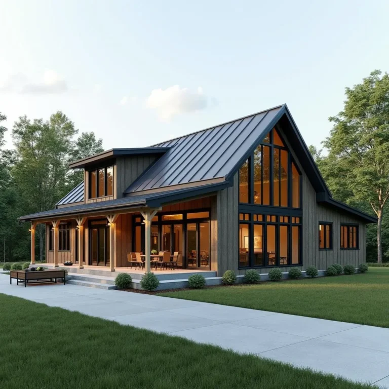 modern barndominium exterior