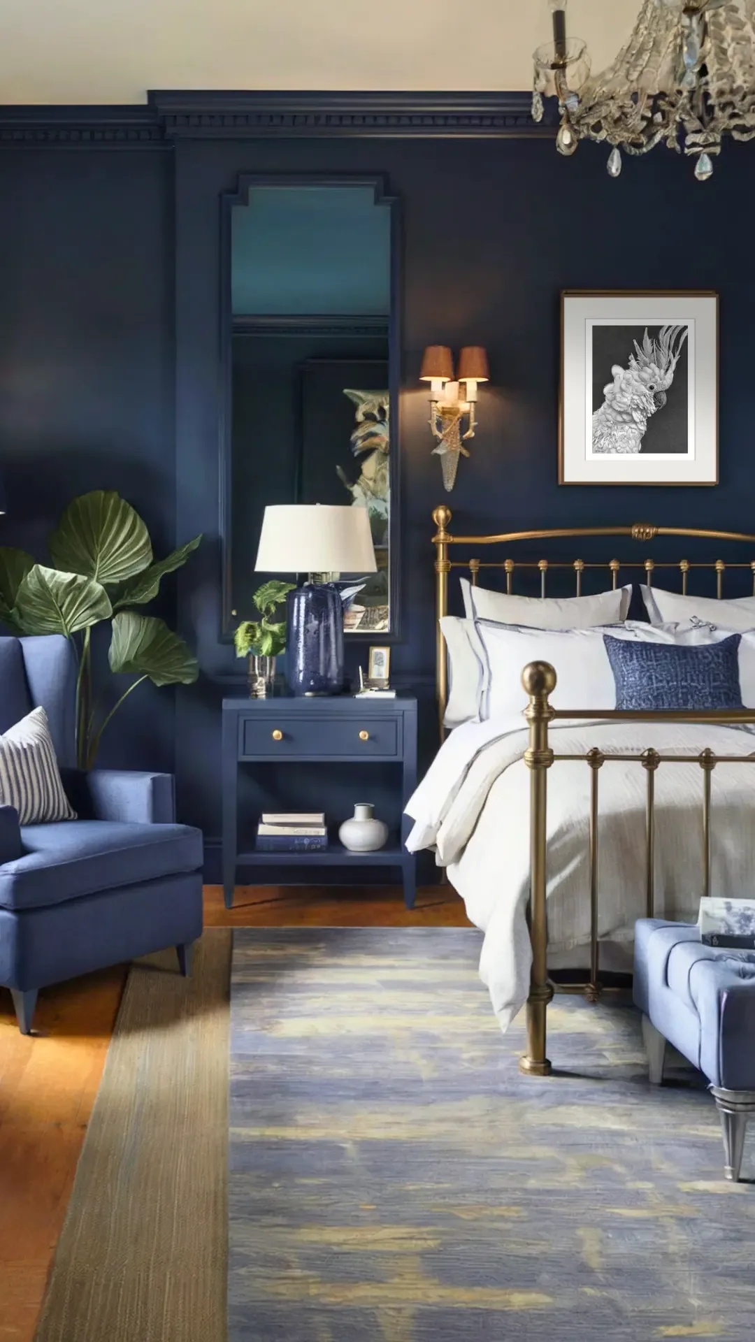 moody blue bedroom ideas