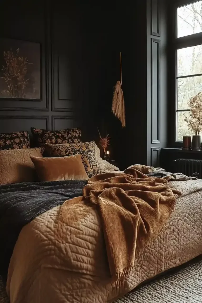 moody boho bedroom design