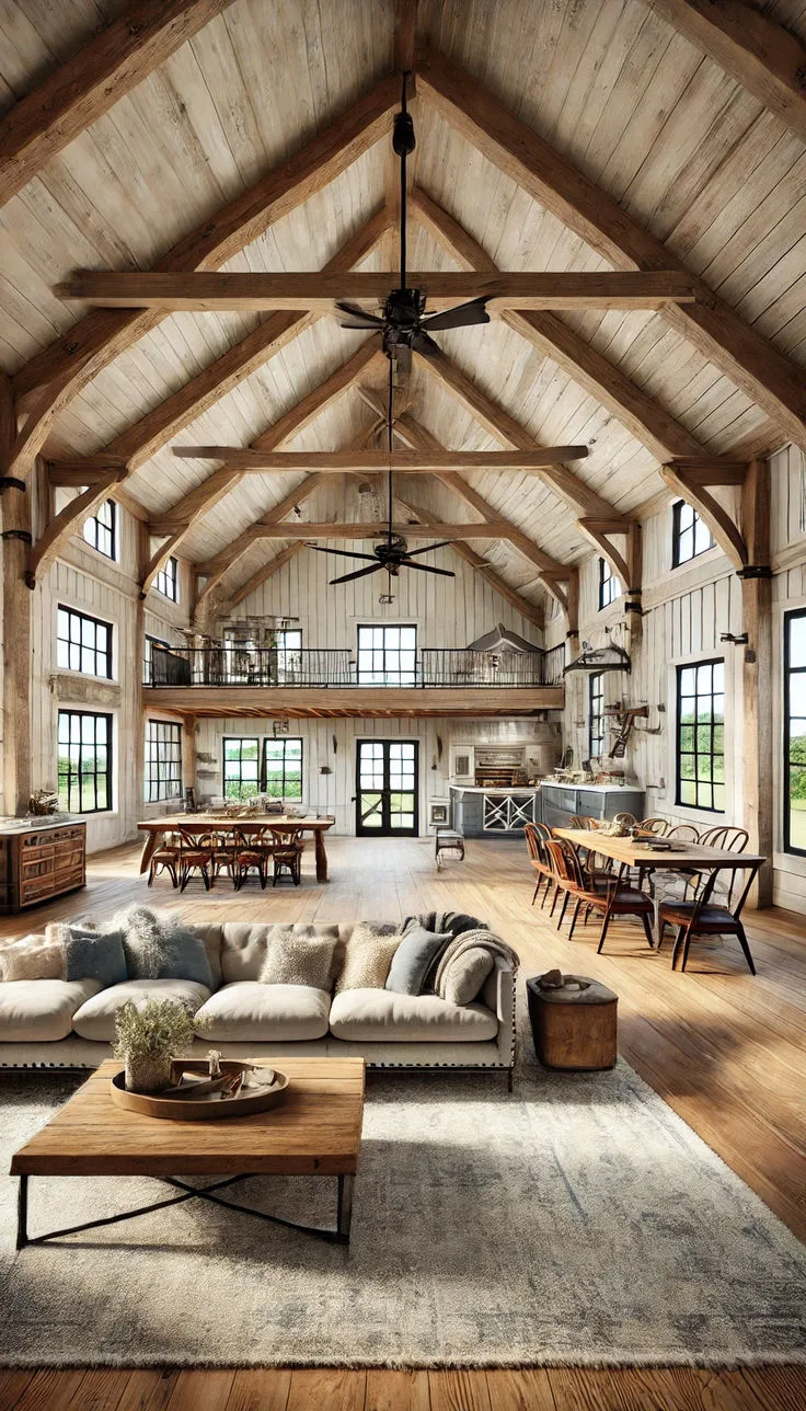 open floor plan barndominium