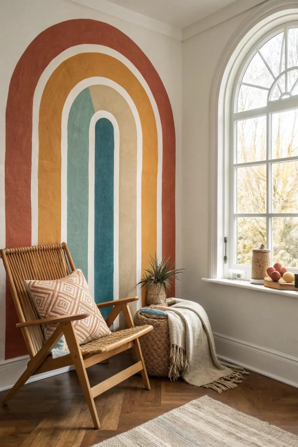 Painter's tape geometric pattern