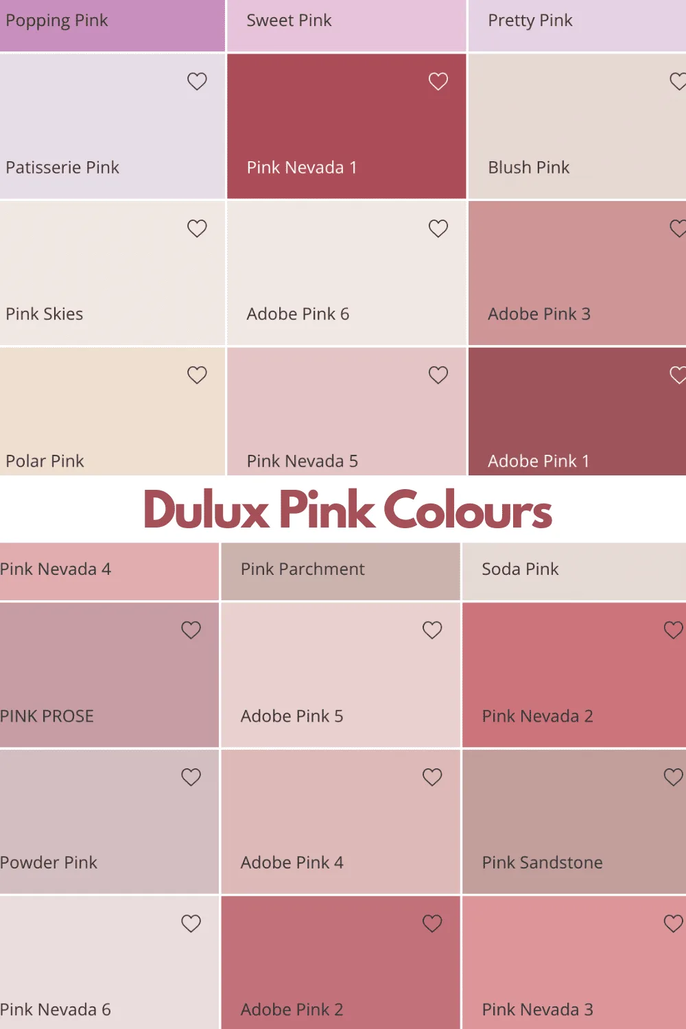 pink color palette