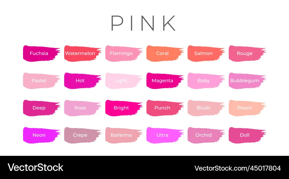 pink paint color swatches