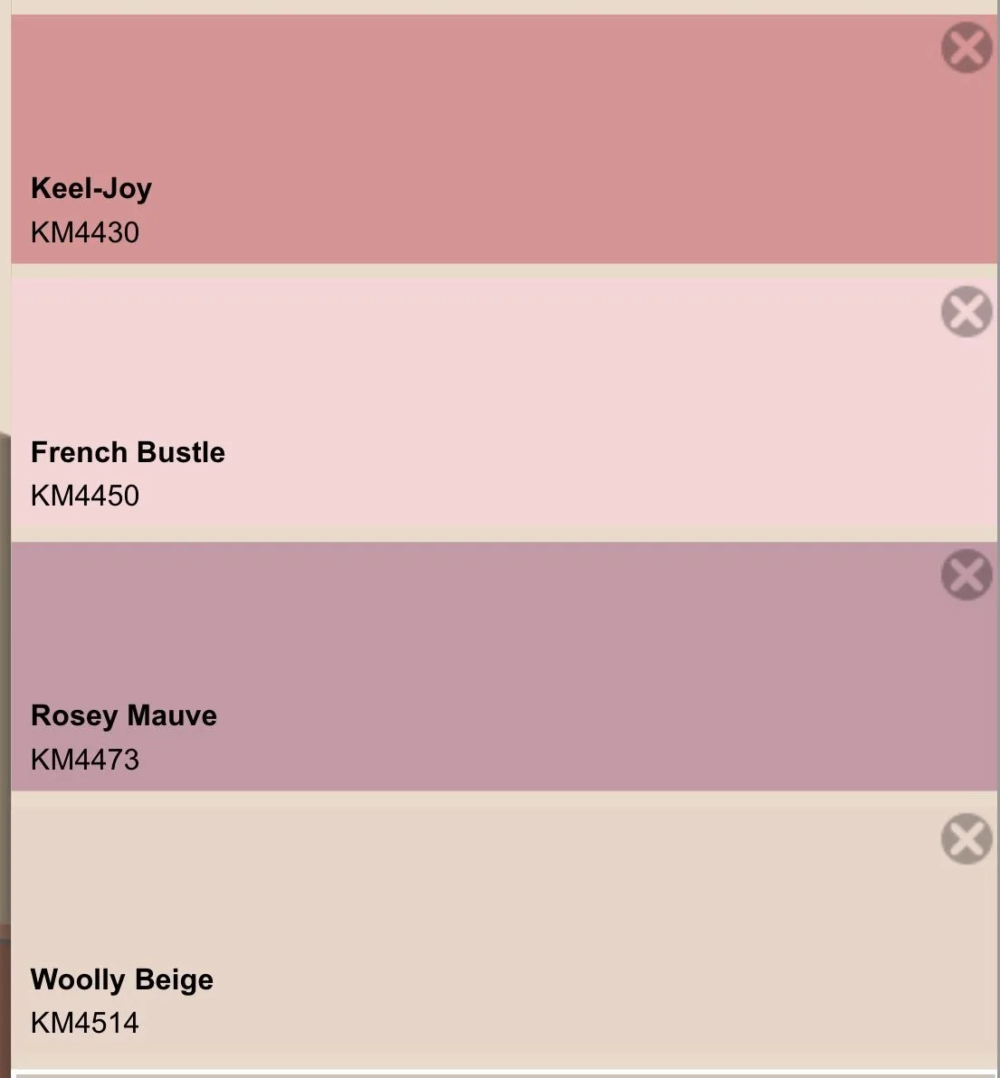 pink paint palette