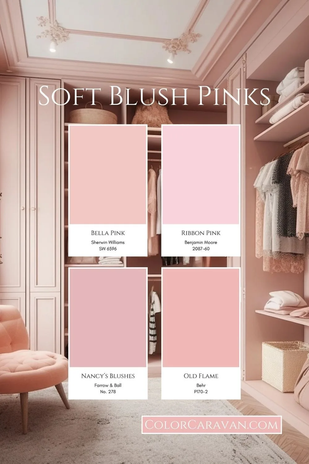 pink paint swatches