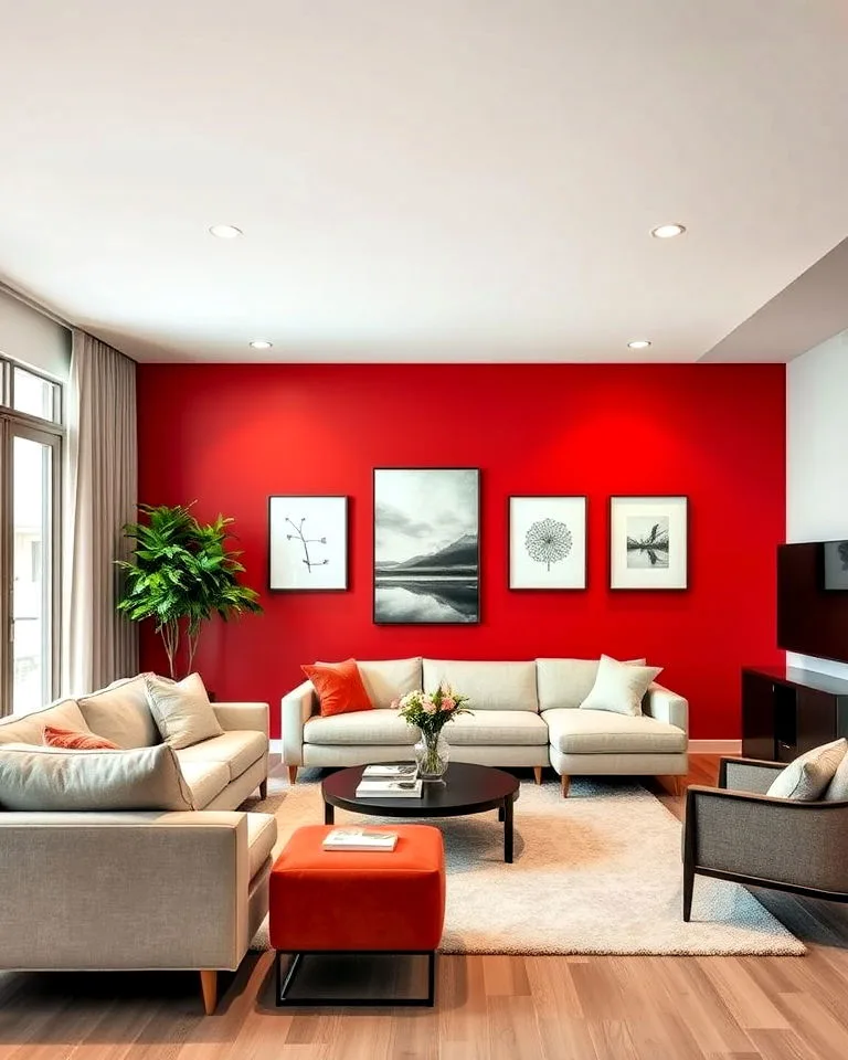 Red Wall Color Style