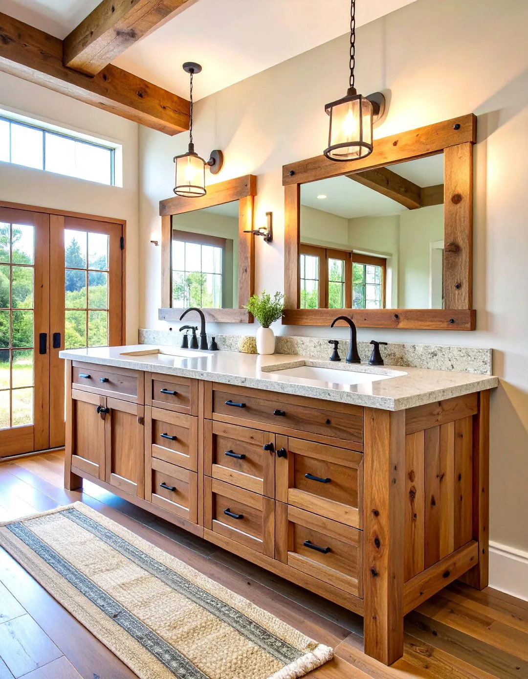 rustic industrial bathroom