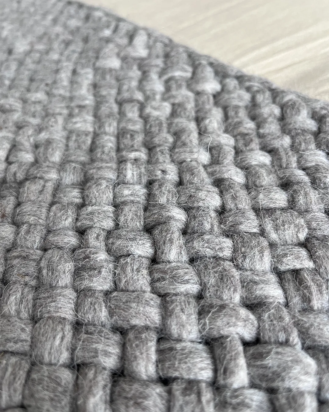Textured bedroom textiles