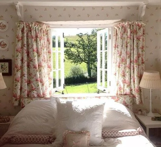 vintage floral curtains