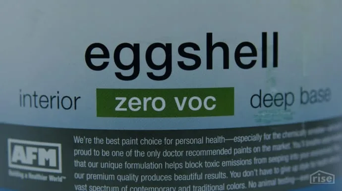 zero-VOC paint can label