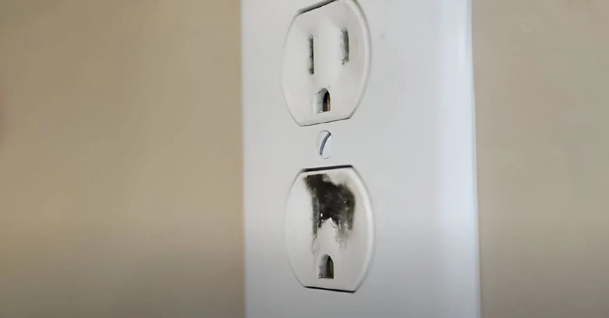 burnt lamp socket