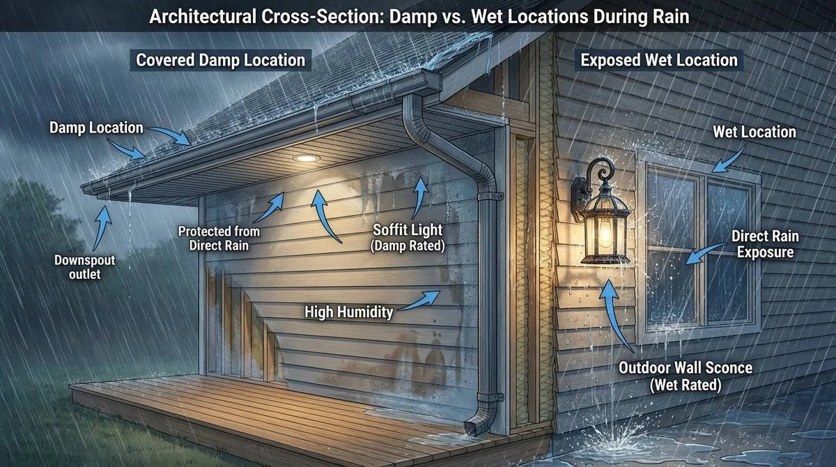 damp vs wet patio location