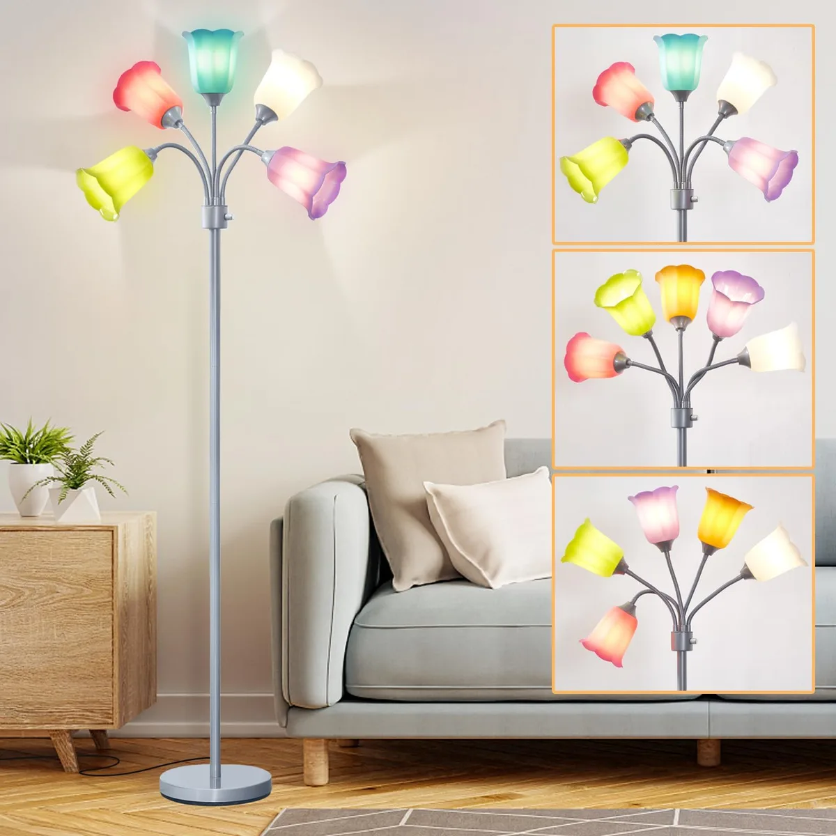floor lamp head finish vs emitted light