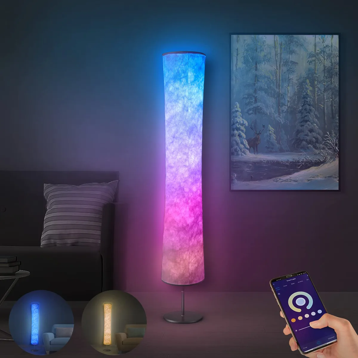 floor lamp keeps changing color by itself