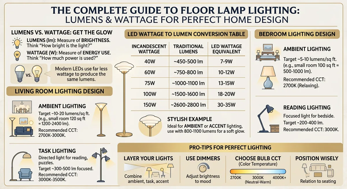 floor lamp maximum wattage rating