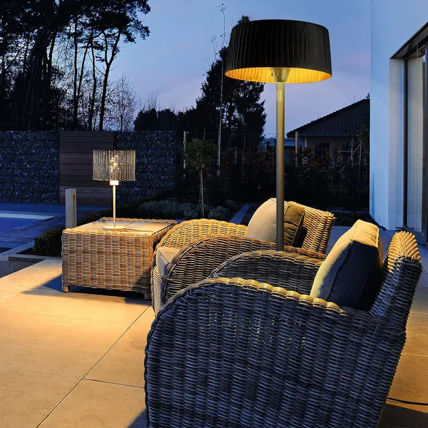 indoor floor lamp used on damp patio