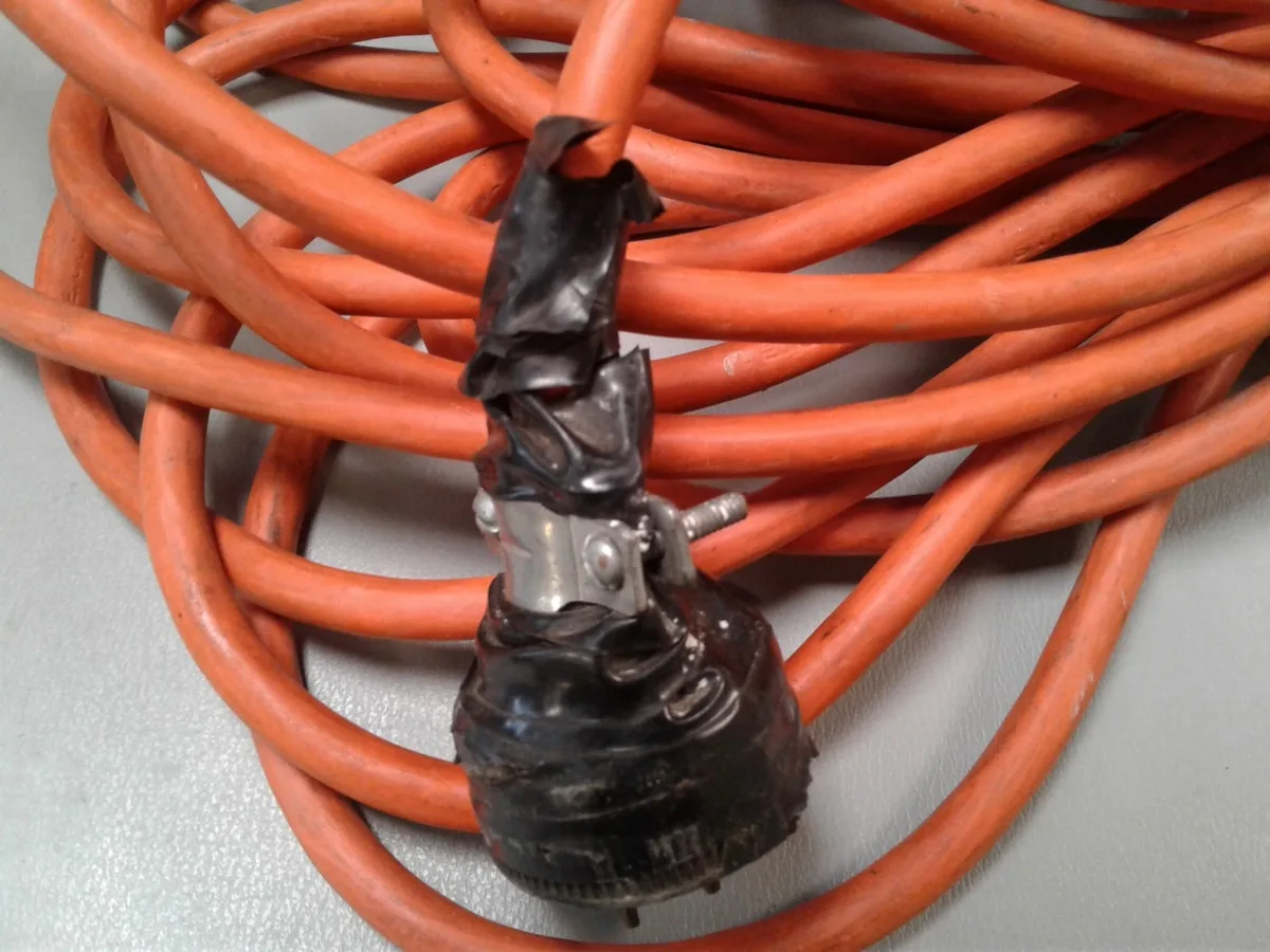 lamp cord insulation damage
