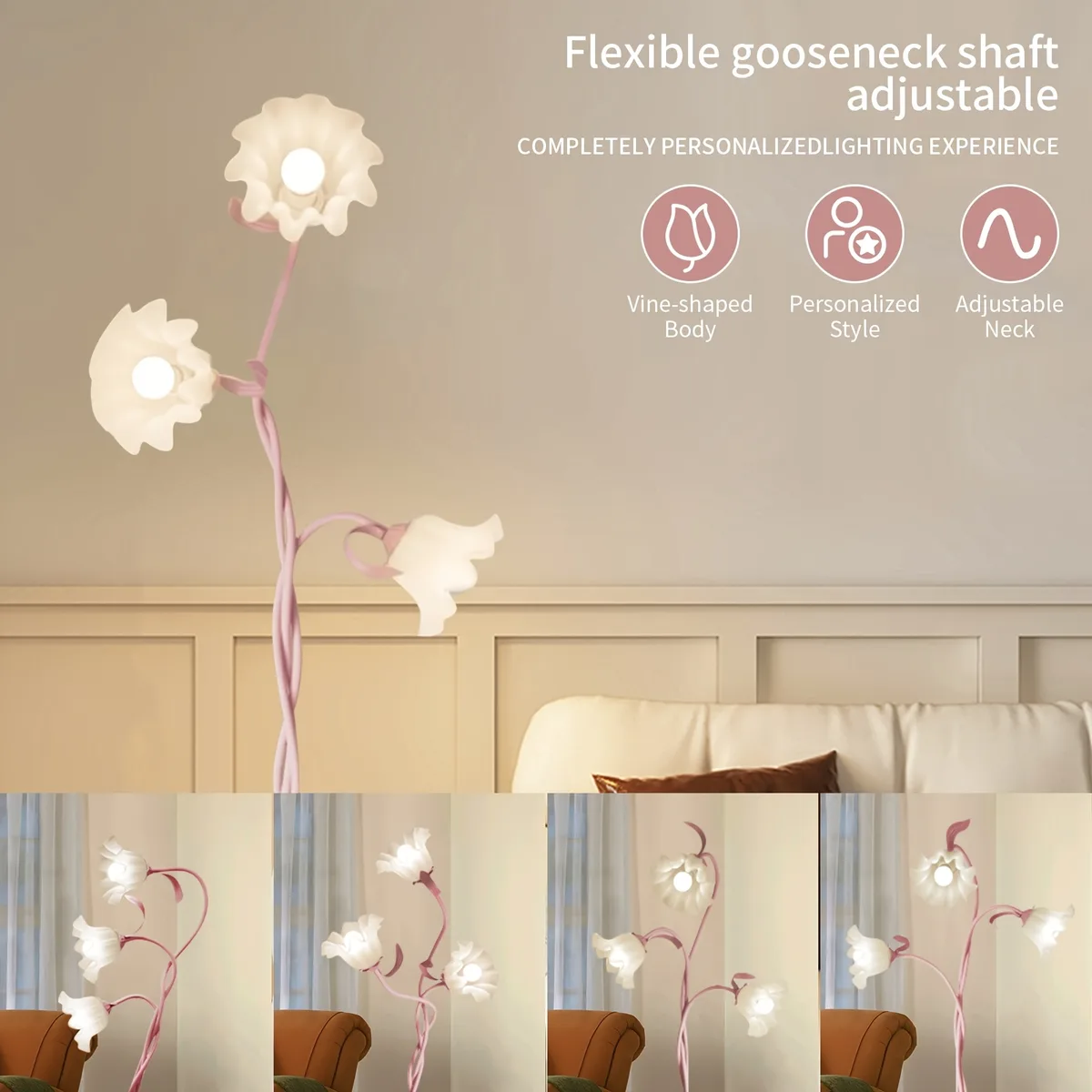 LED floor lamp flickers after replacing incandescent bulb