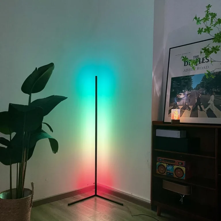 LED floor lamp glows faintly when off