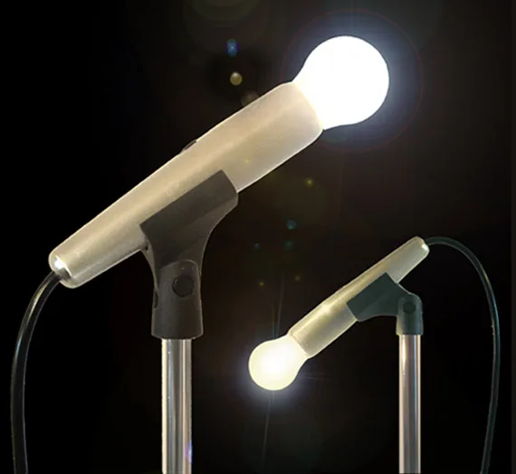 microphone blockage from lamp shade