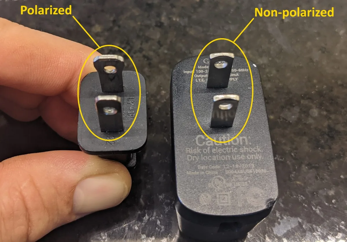 nonpolarized two-prong plug