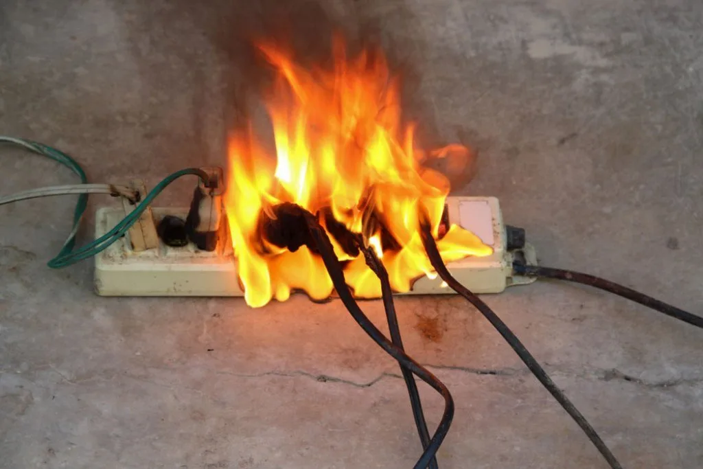 overheated floor lamp fire risk