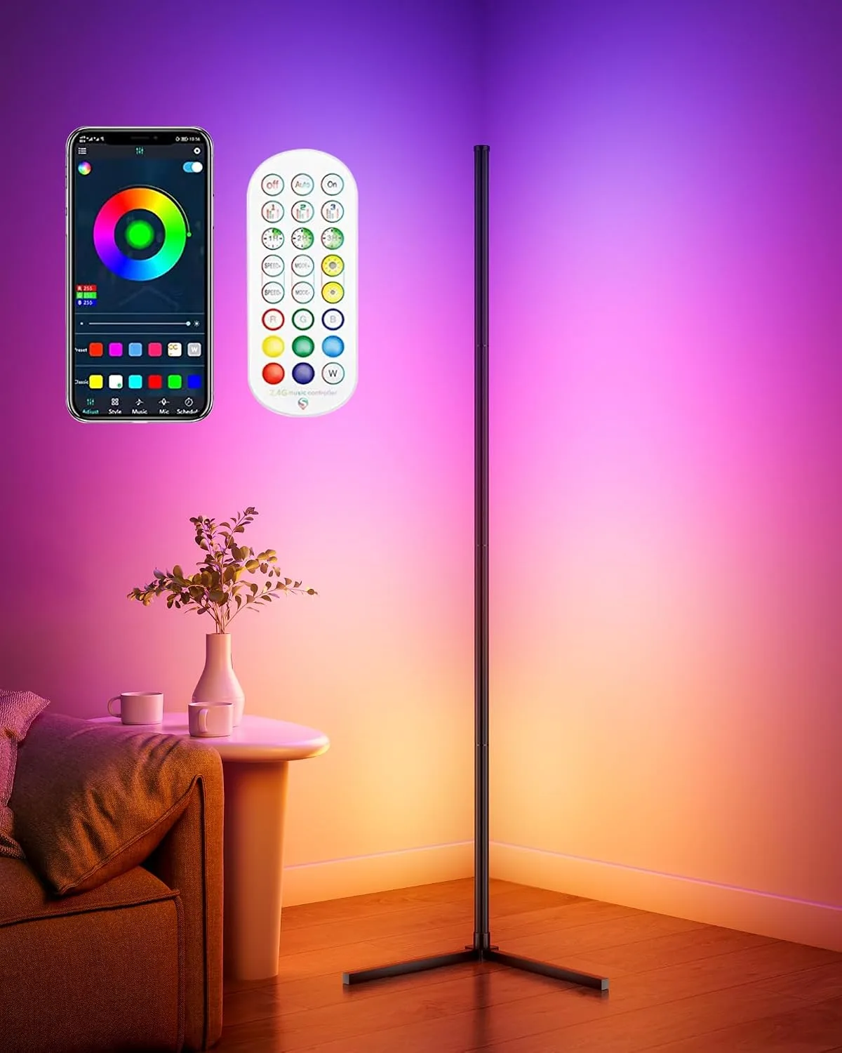 RGB floor lamp color calibration profile