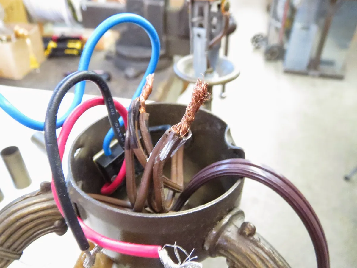 rust is spreading near floor lamp wiring